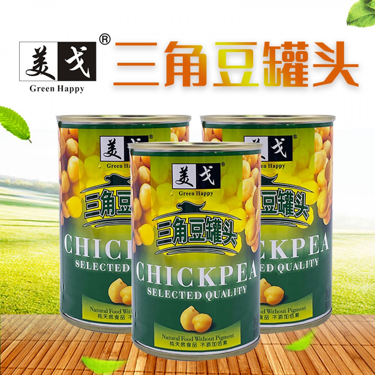 美戈新疆罐头食品三角豆罐头425g/罐×24罐
