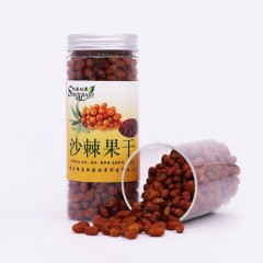 新疆沙棘果干阿勒泰特产布尔津松源林果大果沙棘果干晒干100g/罐