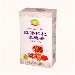 叶尔羌红枣枸杞玫瑰茶180克独立小包装