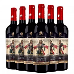 格鲁吉亚红酒高加索萨别拉维干红葡萄酒原瓶原装进口整箱6支装双十二大促销