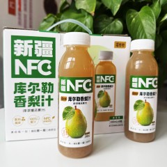 疆憨憨新疆库尔勒香梨NFC100％纯果汁饮料瓶装0蔗糖0添加0防腐300ml/瓶*8瓶