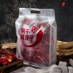 新疆特产博湖吊干辣皮子新疆采摘自然晾干皮薄肉厚微辣300g/袋