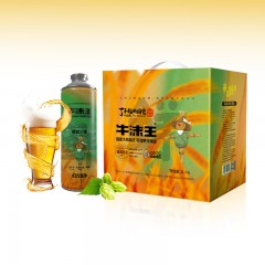 新疆乌苏市牛沫王鲜啤德式小麦精酿啤酒新疆礼物高端啤酒1L*6罐