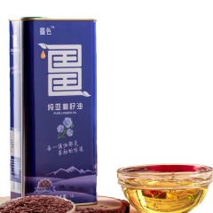 畺色新疆纯亚麻籽油食用油一级物理压榨热炒冷调礼盒亚麻籽油1升/瓶