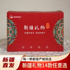 新疆干果奶制品礼盒14种不同干果坚果奶制品随意搭配全国包邮精美礼盒