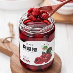 新疆唐古莱树莓捞鲜树莓罐头350克*4罐精品浆果酸甜可口天然健康