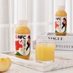 【阿克苏产地直发】新疆阿克苏冰糖心NFC鲜榨苹果汁无添加果汁300ml*8瓶