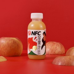 【阿克苏产地直发】新疆阿克苏冰糖心NFC鲜榨苹果汁无添加果汁300ml*8瓶