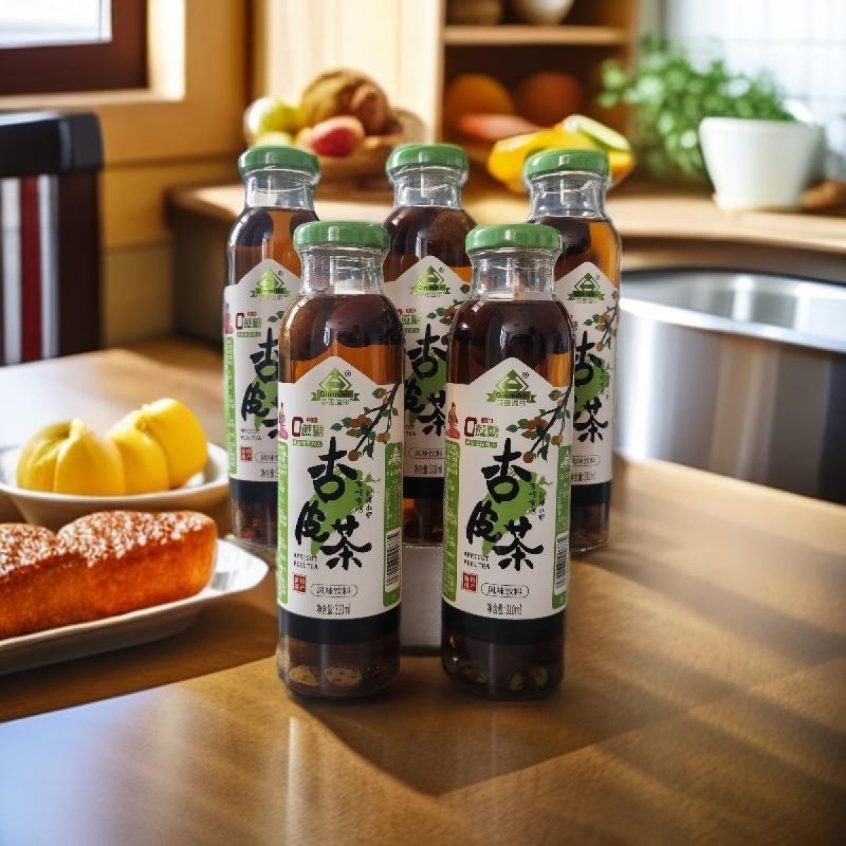 新疆特色杏皮茶风味特产饮品0蔗糖310ml*5瓶