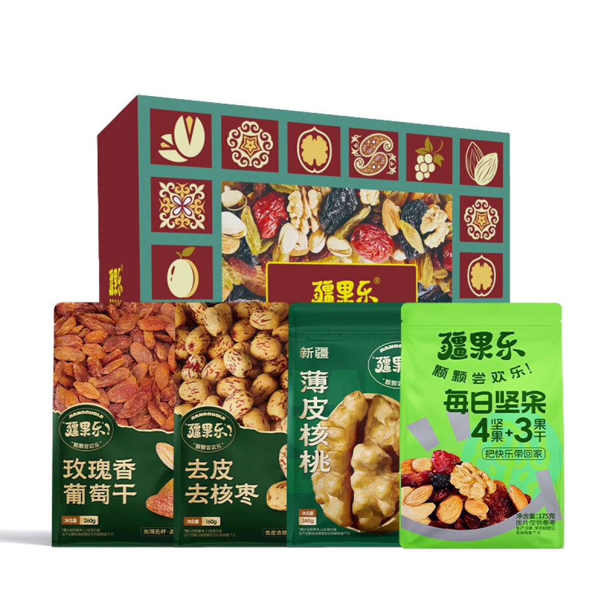 疆果乐艾香端午实惠包如意礼盒955g/盒