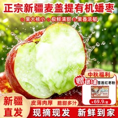 新疆麦盖提沙漠蟠枣应季大枣 精选大果礼盒1.8kg中秋限时购两件送雪莲红枣粉
